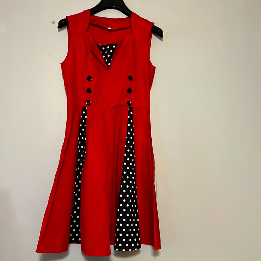 Rockabilly Red and Polkadot Dress